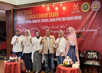Mempererat Kolaborasi, IKANO UNPAD, Pengwil Jabar INI dan IPPAT Gelar Donor Darah