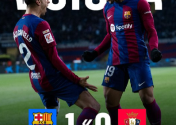 Barcelona Susah Payah Kalahkan Osasuna 1-0