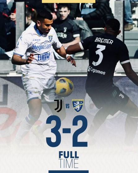 Juventus Vs Frosinone: Susah Payah Juventus Taklukan Frosinone dengan Skor 3-2