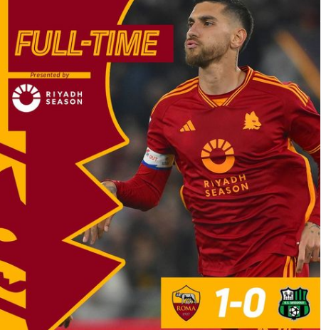 Menang Tipis atas Sassuolo, Giallorossi Jaga Asa ke Empat Besar