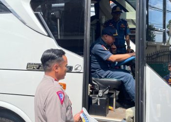 Polresta Bandung Lakukan Ramp Check Kendaraan Angkutan Penumpang Umum