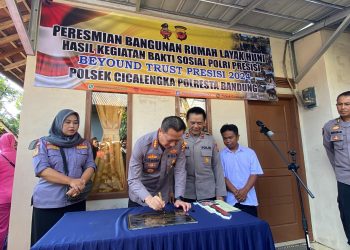Pembangunan Rumah Layak Huni di Cicalengka Diresmikan Kapolresta Bandung