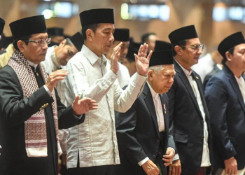 Presiden dan Wakil Presiden Shalat Idul Fitri di Masjid Istiqlal