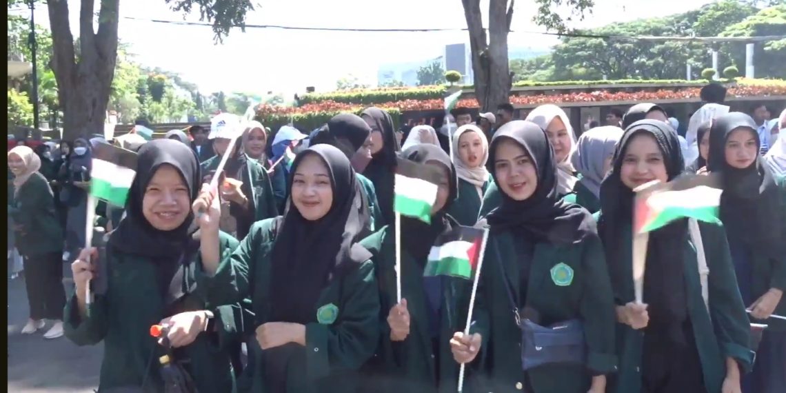 Ratusan Mahasiswa Hari Ini Gelar Aksi Solidaritas Palestina
