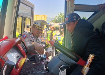 Satlantas Polresta Bandung Gelar Razia Knalpot Telolet di Exit Tol Soroja