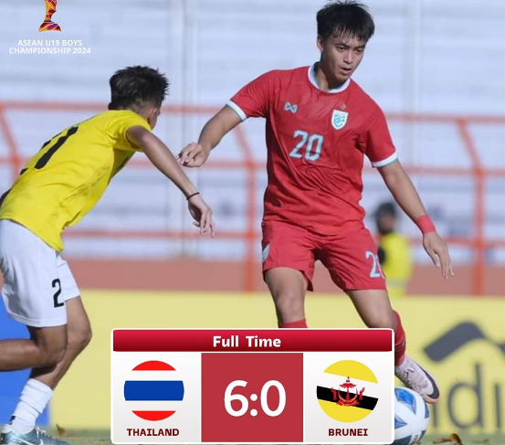 Timnas Thailand U-19 Bantai Brunai 6 Gol Tanpa Balas