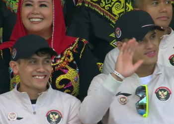 Rizky Juniansyah dan Veddriq Leonardo Ikuti Upacara di IKN