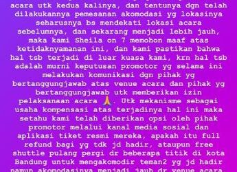 Venue Konser Pindah Sheila on 7 Beri Konpensasi Hingga Refund Tiket