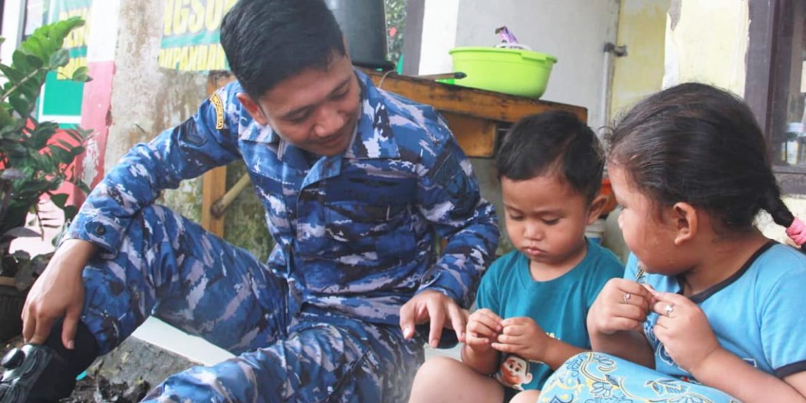 Lanud Husein Sastranegara Berikan Trauma Healing anak Korban Bencana Cianjur