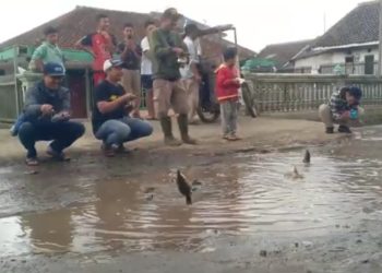 warga wangunharja protes