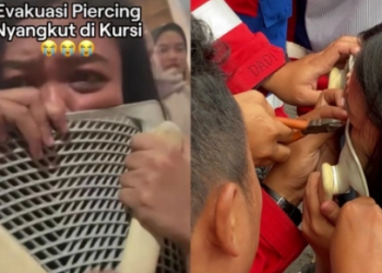 Piercing Hidung Nyangkut di Kursi, Damkar Turun Tangan