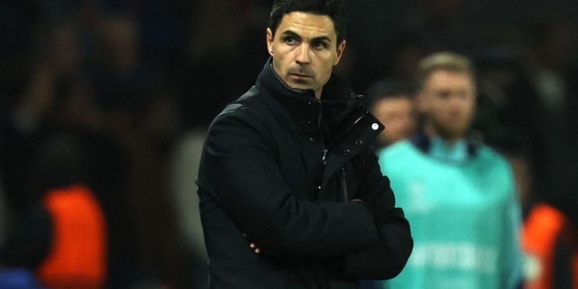 Pelatih Arsenal asal Spanyol Mikel Arteta. (AFP/THOMAS SAMSON)