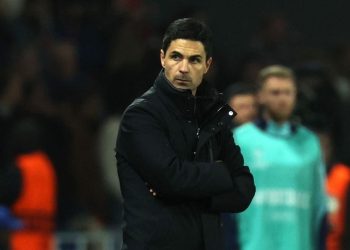 Pelatih Arsenal asal Spanyol Mikel Arteta. (AFP/THOMAS SAMSON)