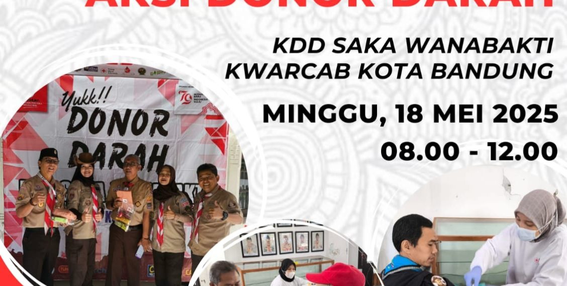 Aksi Donor Darah ke-16 Saka Wanabakti Bandung Siap Digelar di Taman Pramuka