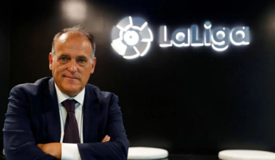 Presiden La Liga Javier Tebas. (REUTERS/Paul Hanna/File Photo)