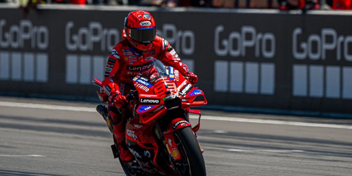 Marc Marquez berhasil memenangi balapan di MotoGP Aragon 2025 (Foto: X/@ducaticorse)