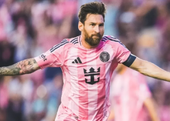 Lionel Messi kembali mencetak gol lewat tendangan bebas untuk The Vice City ketika melawan Nashville. (X INTER MIAMI)