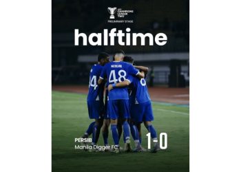 hasil babak pertama Persib Bandung vs Manilla Digger. (instagram/@persib)