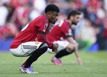 Winger Manchester United, Amad Diallo. (c) AP Photo/Dave Thompson