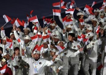 Ilustrasi kontingen Indonesia di SEA Games 2025. (REUTERS/Chalinee Thirasupa)