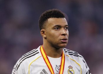 Striker Real Madrid, Kylian Mbappe. (Foto: Maciej Rogowski/Eurasia Sport Images/Getty Images)