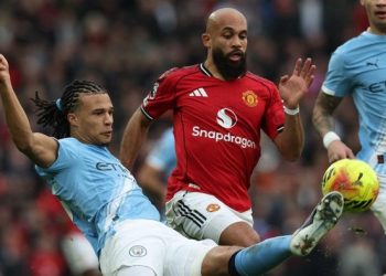 Manchester United menang 2-0 saat melawan Manchester City di Liga Inggris. (Foto: AFP/DARREN STAPLES)