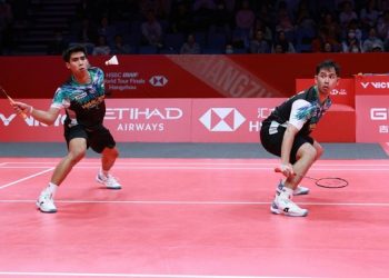 Sabar/Reza lolos ke babak semifinal Indonesia Masters 2026 usai kalahkan ganda Malaysia. (Arsip PBSI)