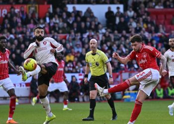 Pertandingan antara Nottingham Forest versus Liverpool di ajang Liga Inggris 2025/2026. (Ben STANSALL / AFP)