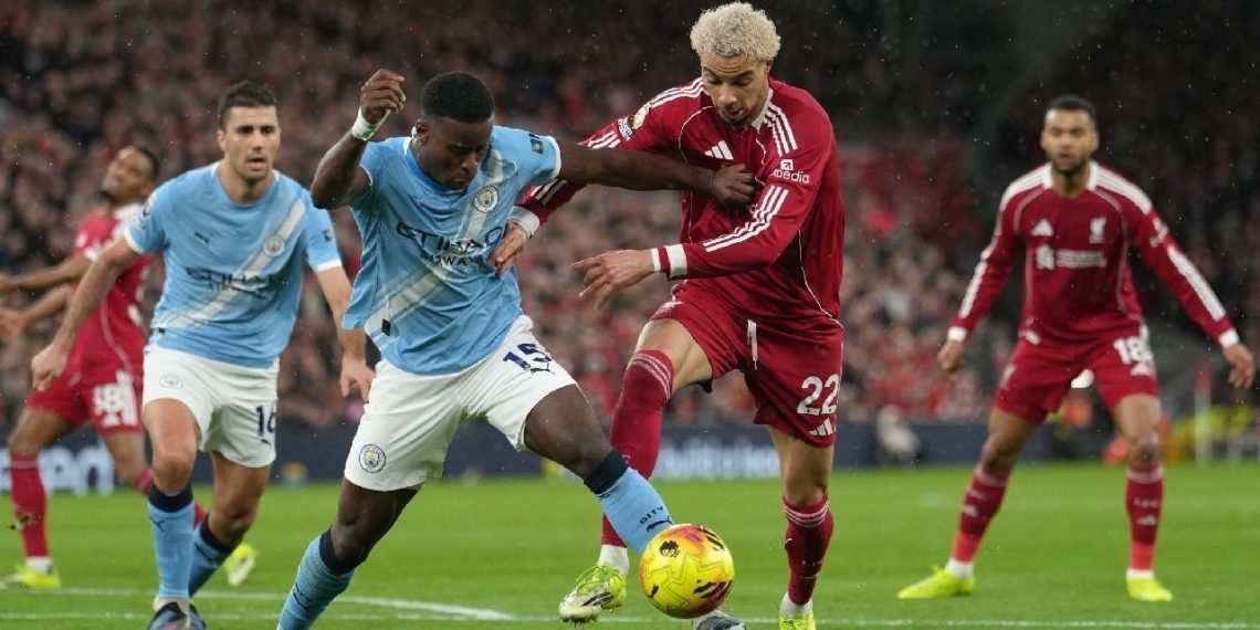 Liverpool kalah 1-2 dari Manchester City pada 8 Februari 2026 di Anfield. (getty Image)