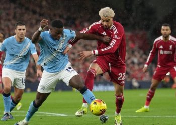 Liverpool kalah 1-2 dari Manchester City pada 8 Februari 2026 di Anfield. (getty Image)
