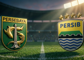 Persebaya Surabaya vs Persib Bandung. (Foto: ilustrasi menggunakan ChatGPT)